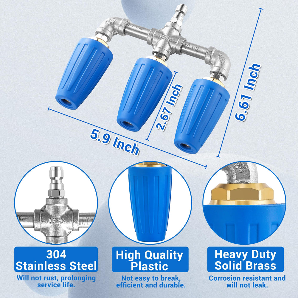 EZALOR nozzle cleaning a driveway fast, reducing time and labor
