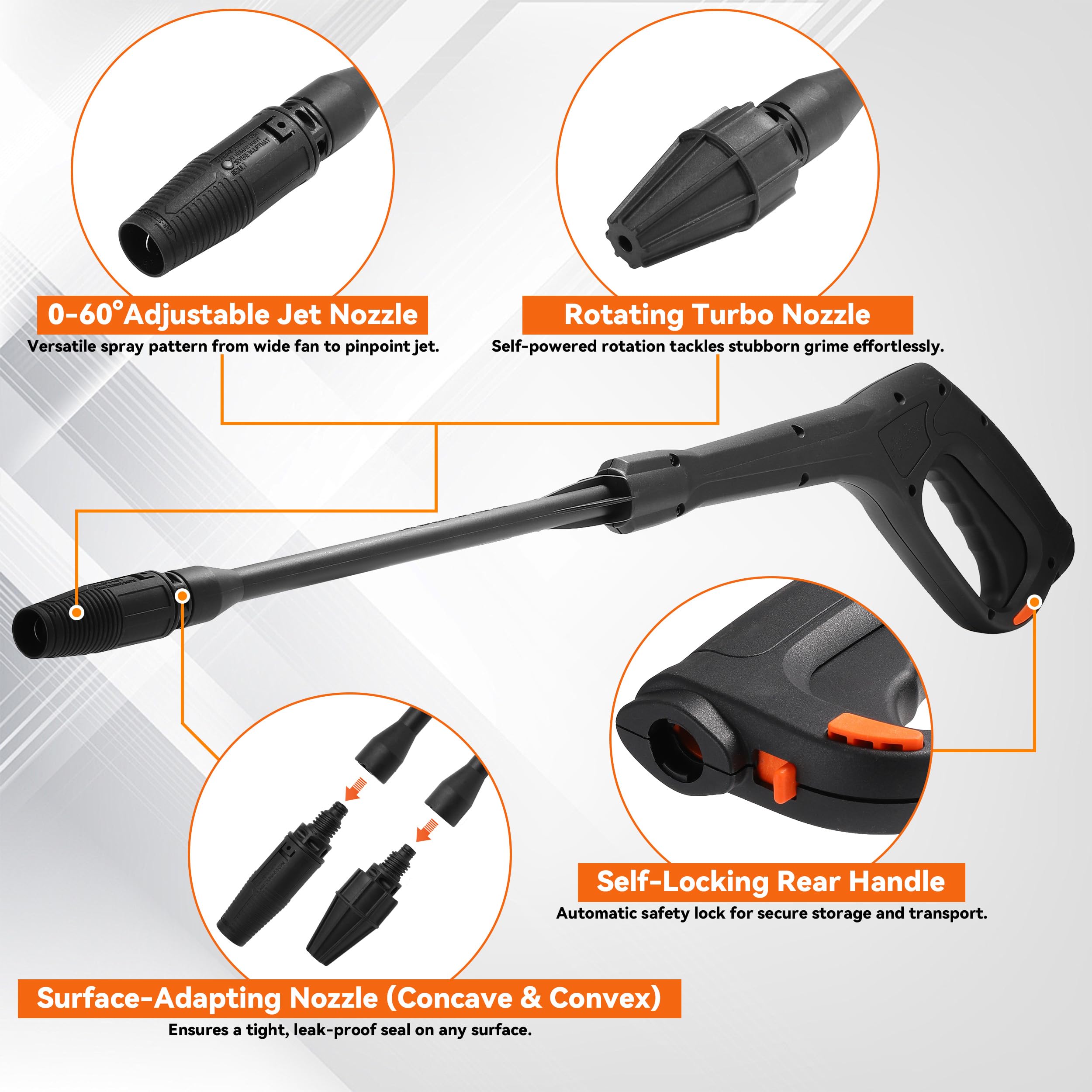 EZALOR wand close-up materials showing corrosion resistance for long-lasting use benefit