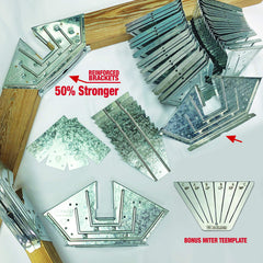 EZ BUILDER EZ Miter template detail for quick, accurate rafter cuts