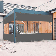 Ezcasch front panel showing clear vinyl and dark gray trim protecting area