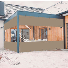 Ezcasch front panel beige installed, durable weather protection