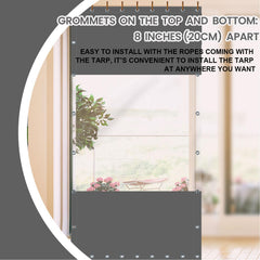 Ezcasch curtain installed on pergola providing visibility and shelter