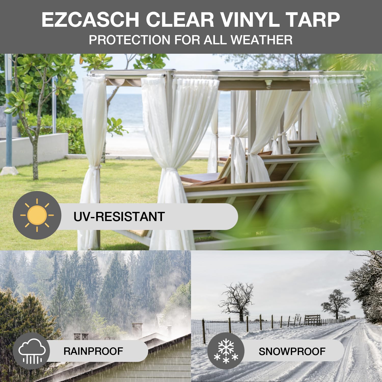 Ezcasch lifestyle porch scene illustrating comfort and element protection