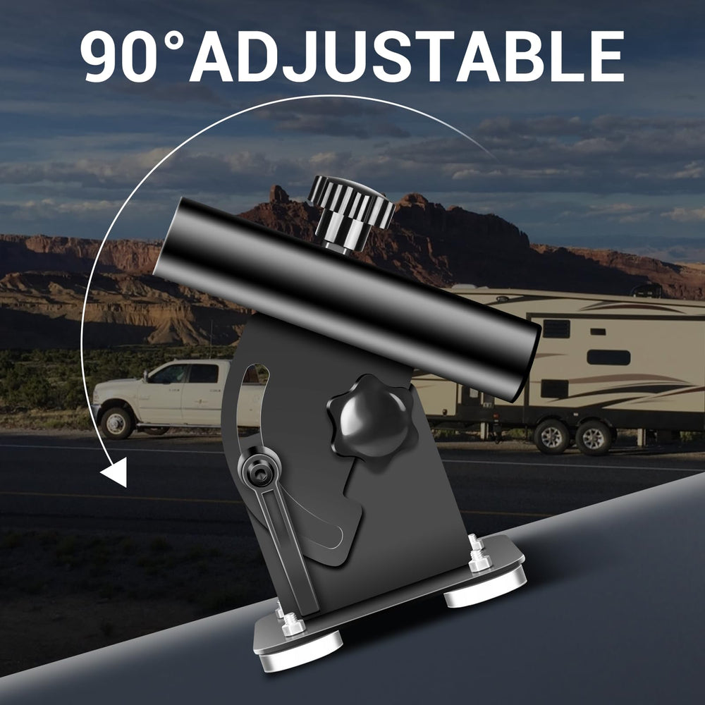 EZIRVLIFE flagpole fully extended showing tall display advantage