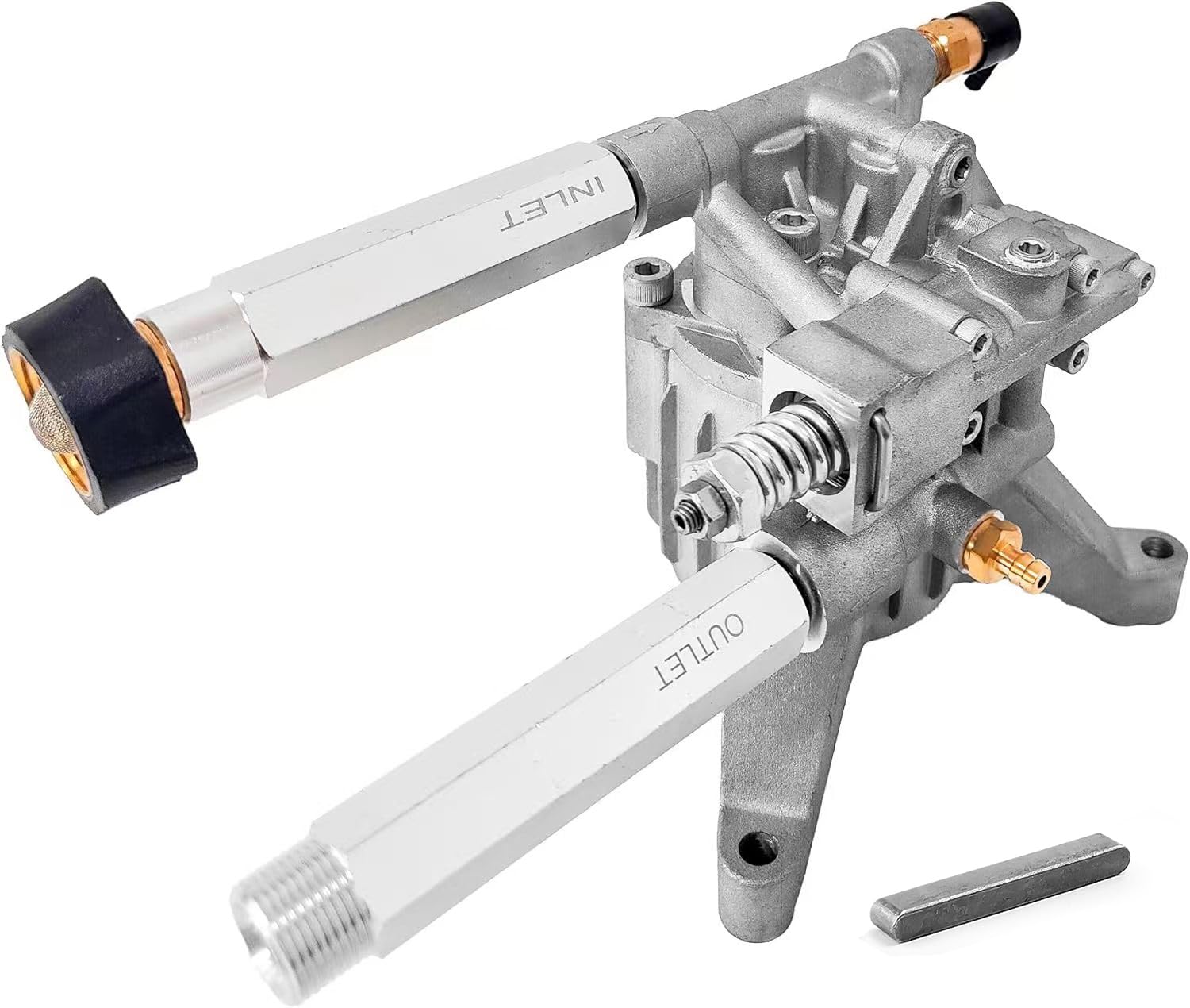 EZJOB pump front view showing ports and mounting for fast setup