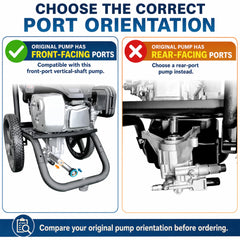 EZJOB pump pre-filled oil label visible for immediate operation