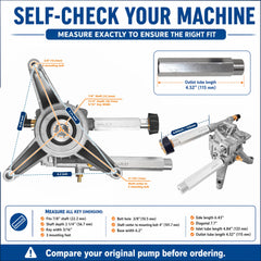 EZJOB shaft key and SAE flange included for secure engine coupling