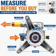 EZJOB side view showing SAE flange and product label for reliable engine mounting
