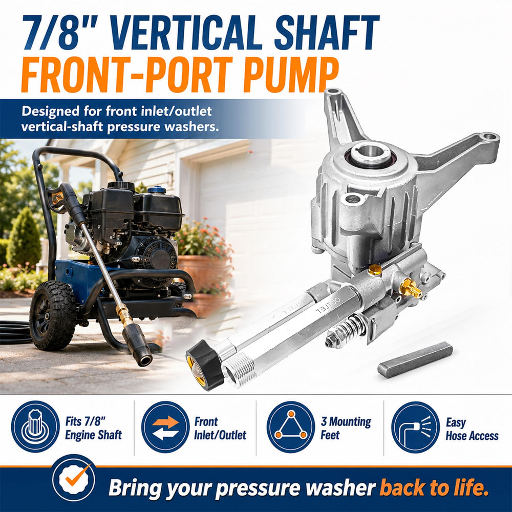 EZJOB pump next to a hand showing scale and compact footprint benefit