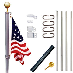 Ezpole Defender front packaging showing kit and flag, durable USA-made parts