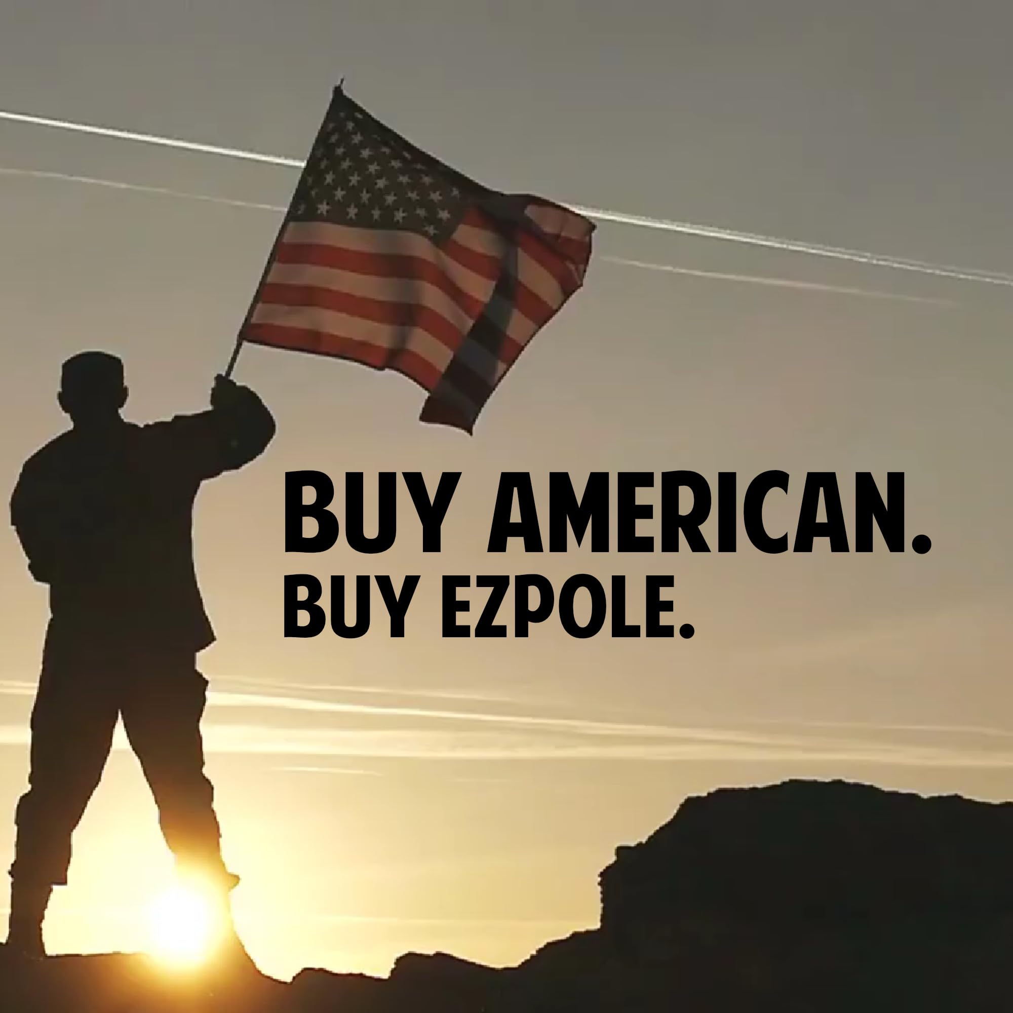 Ezpole Defender next to person for scale, demonstrates manageable sections