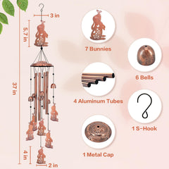 EZTZEN view of aluminum tubes and bells for clear, pleasant melodic sound