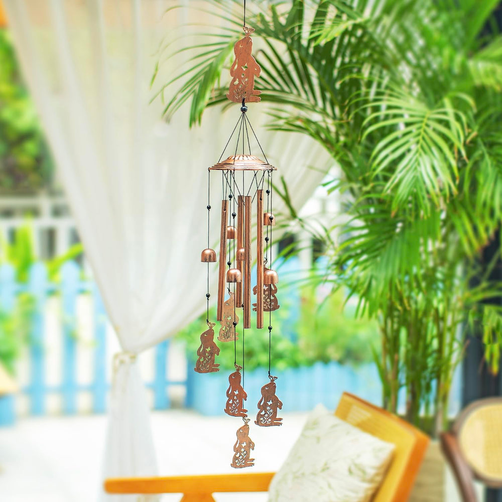 EZTZEN wind chime hanging on porch adding tranquility and decorative charm