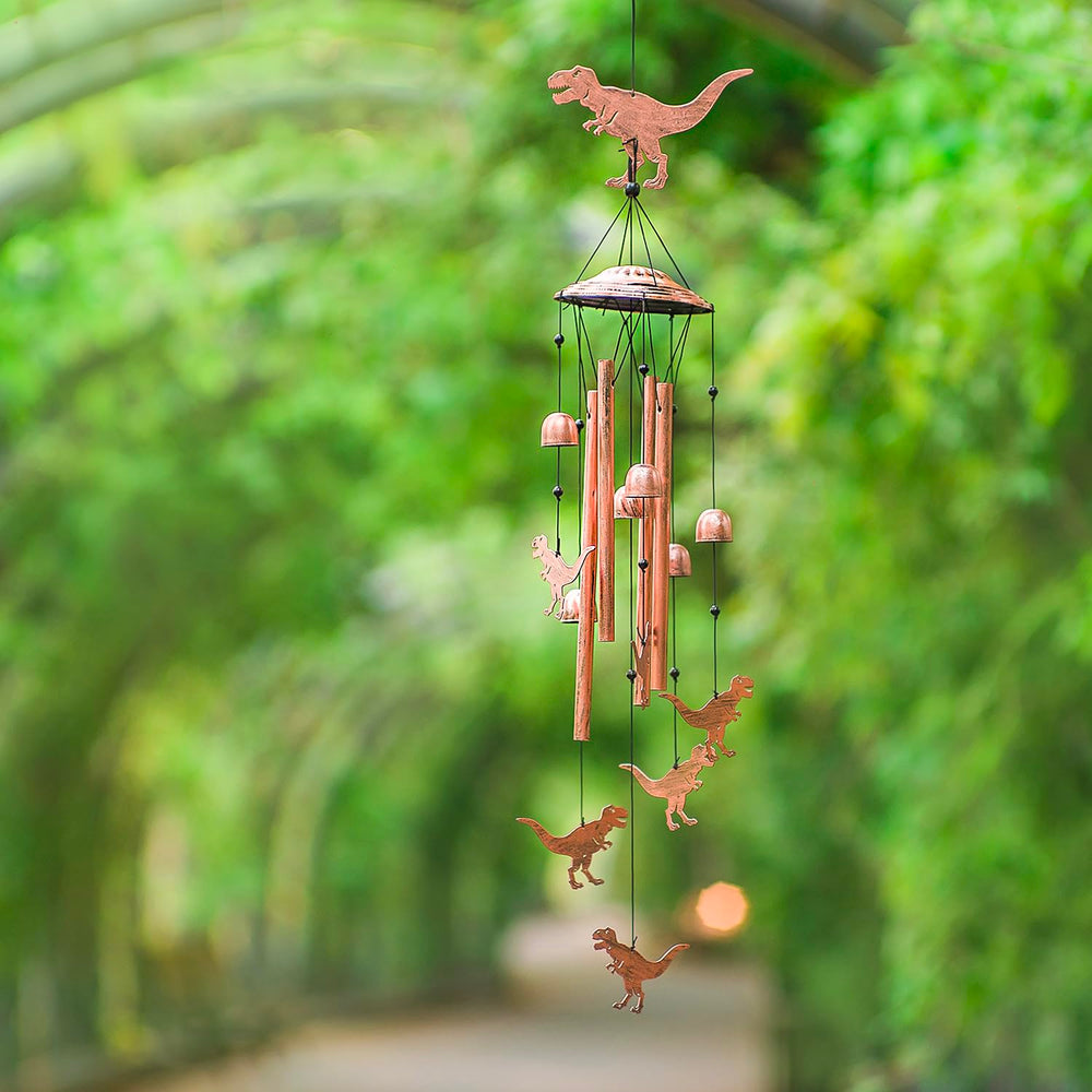 EZTZEN wind chime beside a ruler for scale showing 37 inch length and easy placement
