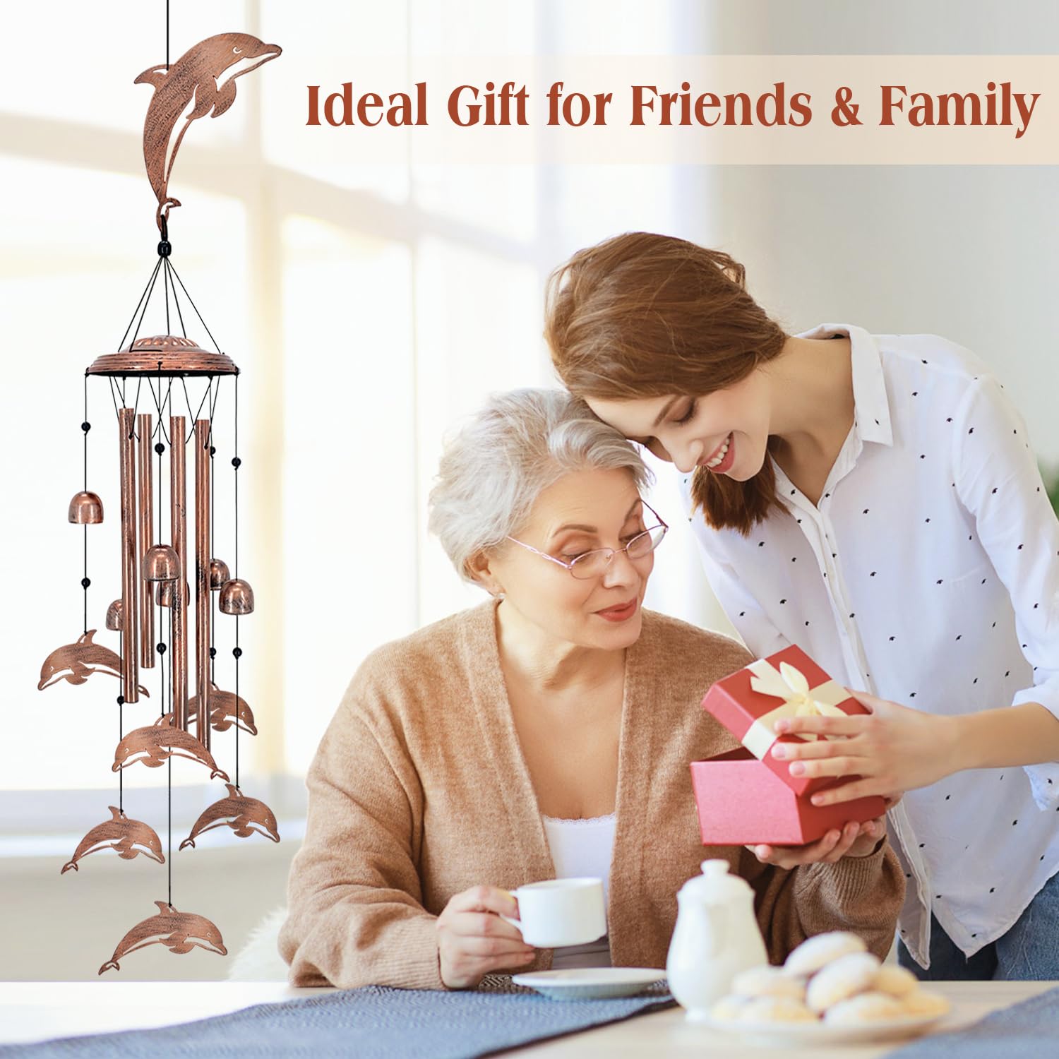 EZTZEN wind chime hanging on porch creating soothing outdoor ambiance