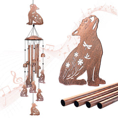 EZTZEN front view showing full French Bulldog wind chime and balanced design