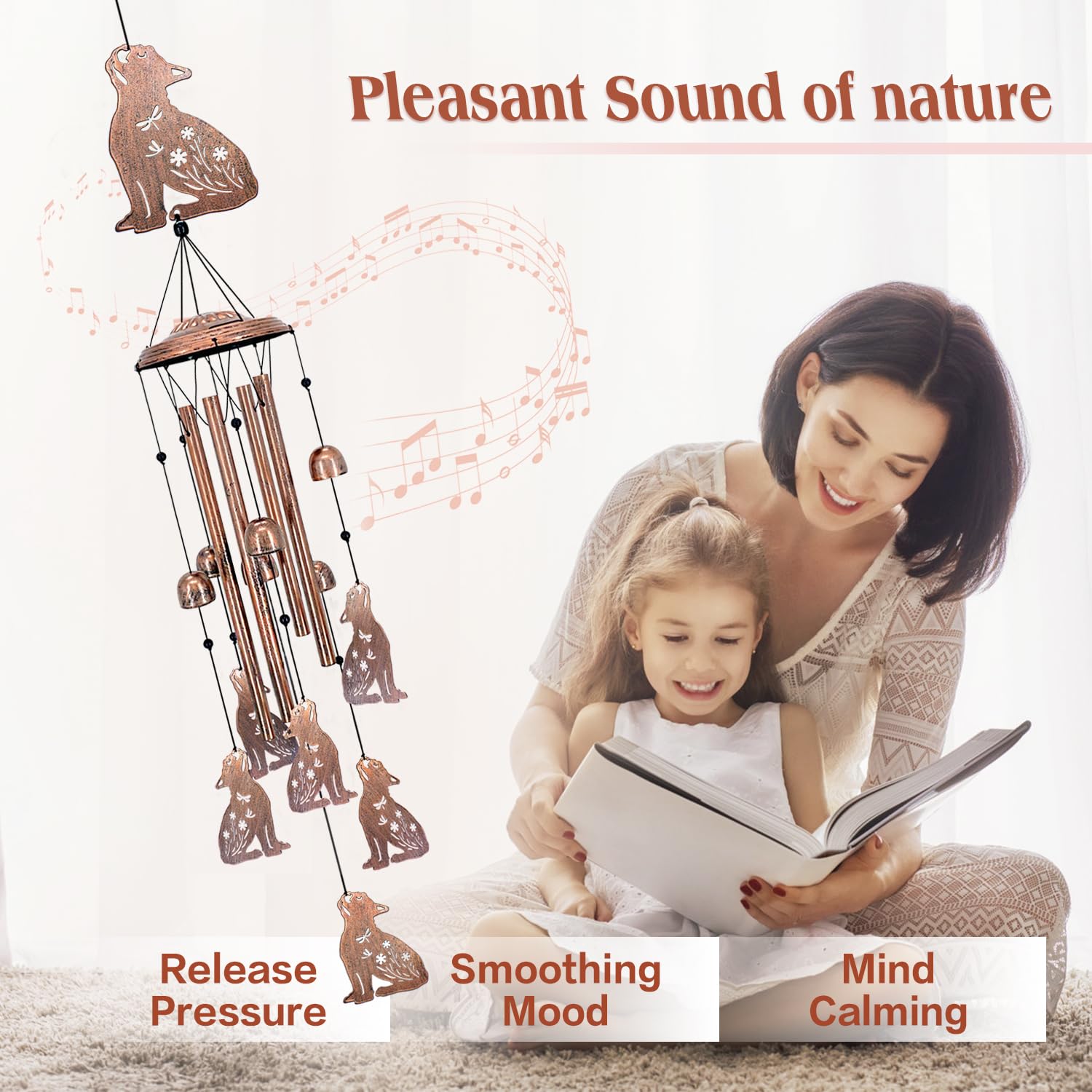 EZTZEN wind chime hanging in garden adding gentle sound and ambiance
