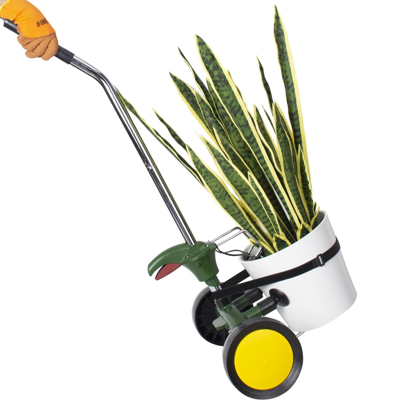 EZwoks front view showing entire plant caddy for easy repositioning benefits