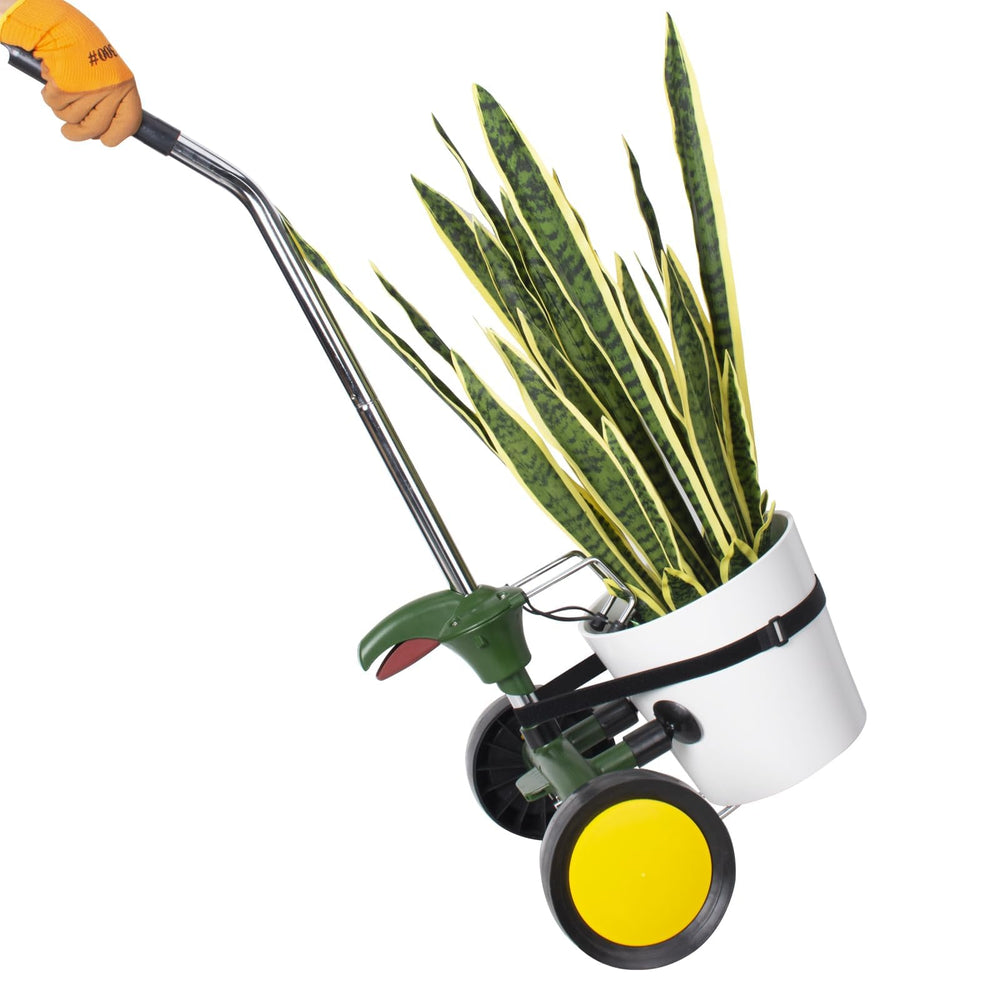 EZwoks front view showing entire plant caddy for easy repositioning benefits