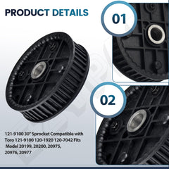 EZYPAK side profile of sprocket demonstrating correct thickness and hub