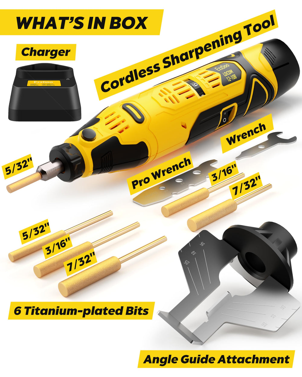 EzzDoo angle guide detail ensuring consistent cutter angles and accuracy