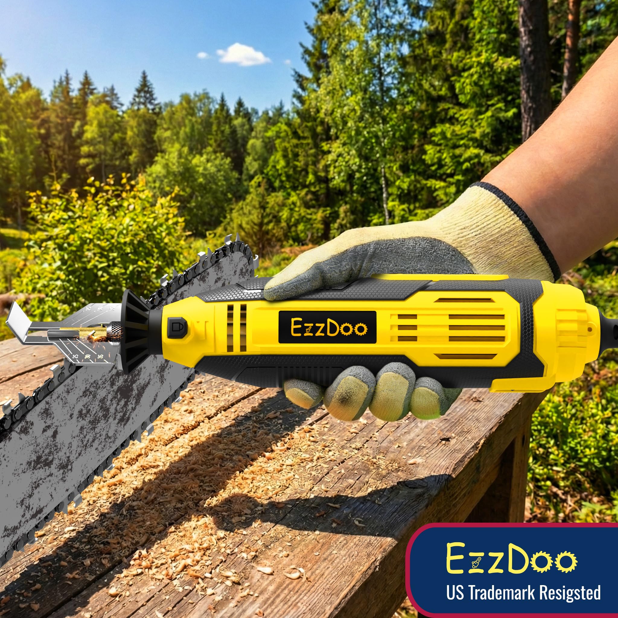 EzzDoo tool next to ruler showing compact size and portability