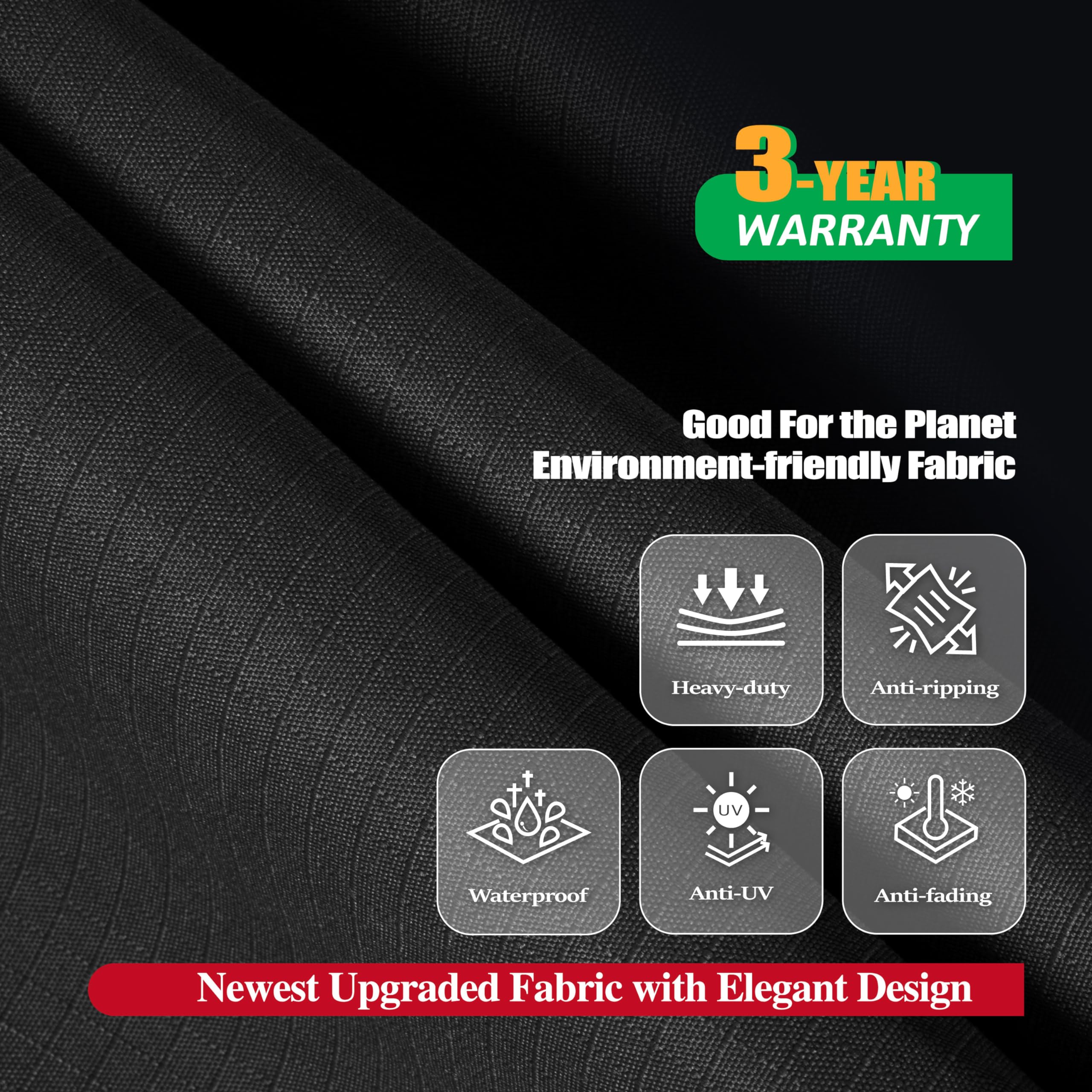 F&J Outdoors waterproof coating detail protecting against rain and snow