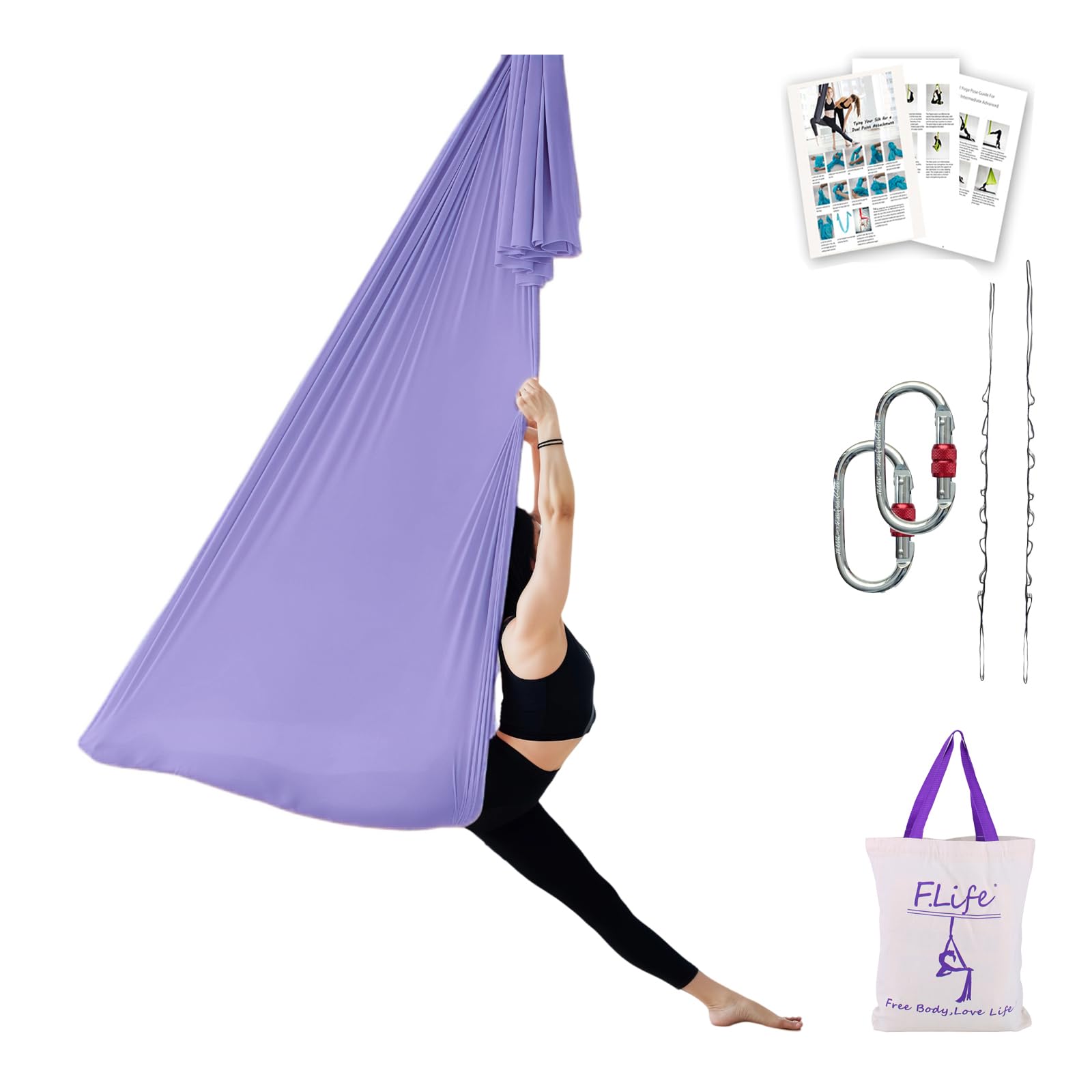 F.Life lavender hammock front packaging showing kit contents and convenience