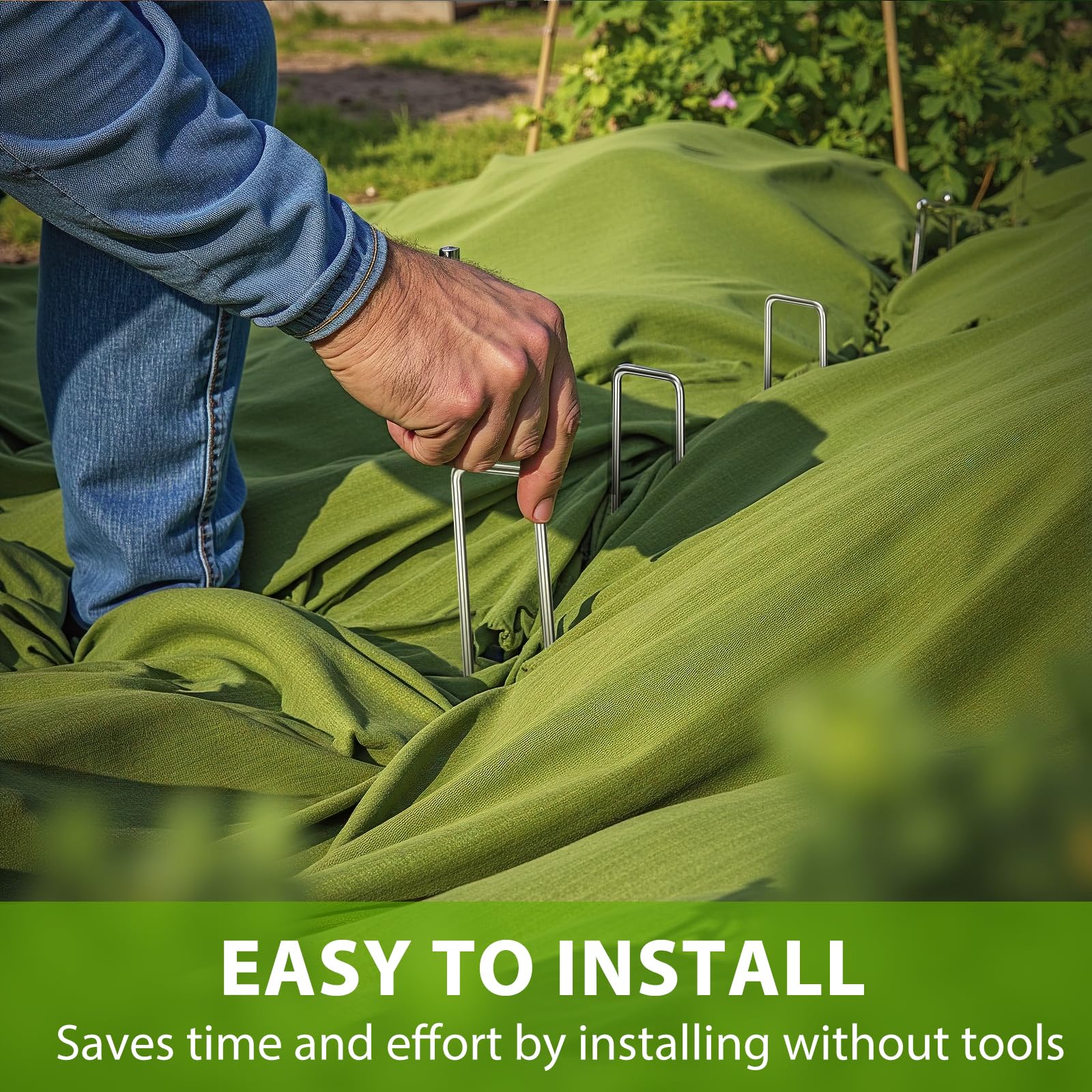 FAAYUCK staple securing irrigation tubing to prevent movement and leaks benefit