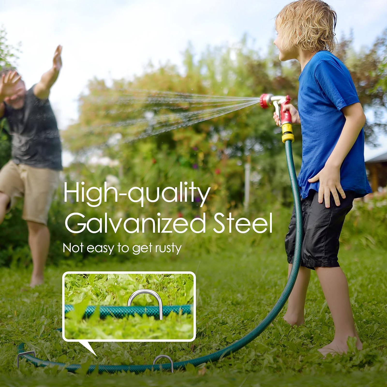 FAAYUCK stakes anchoring lawn decorations, showing secure seasonal display benefit