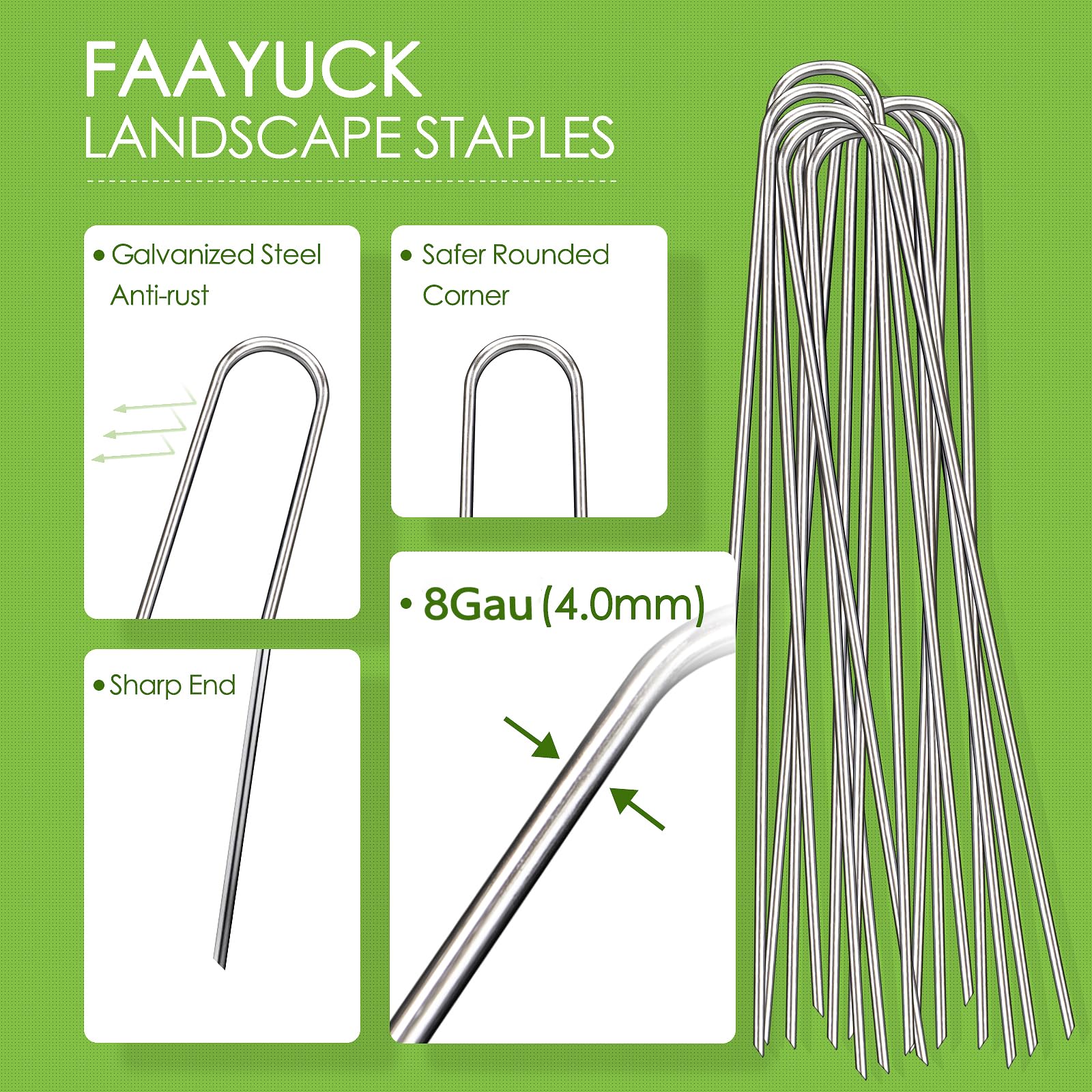 FAAYUCK sharpened beveled tip close-up for easier penetration benefit