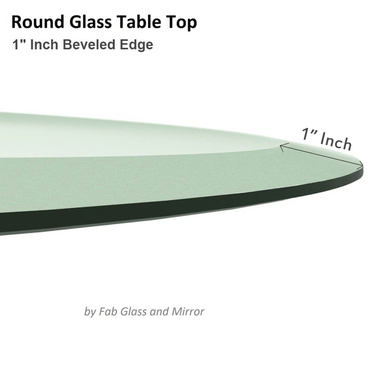 Fab Glass and Mirror side profile showing 1/2 inch thickness and sturdy support