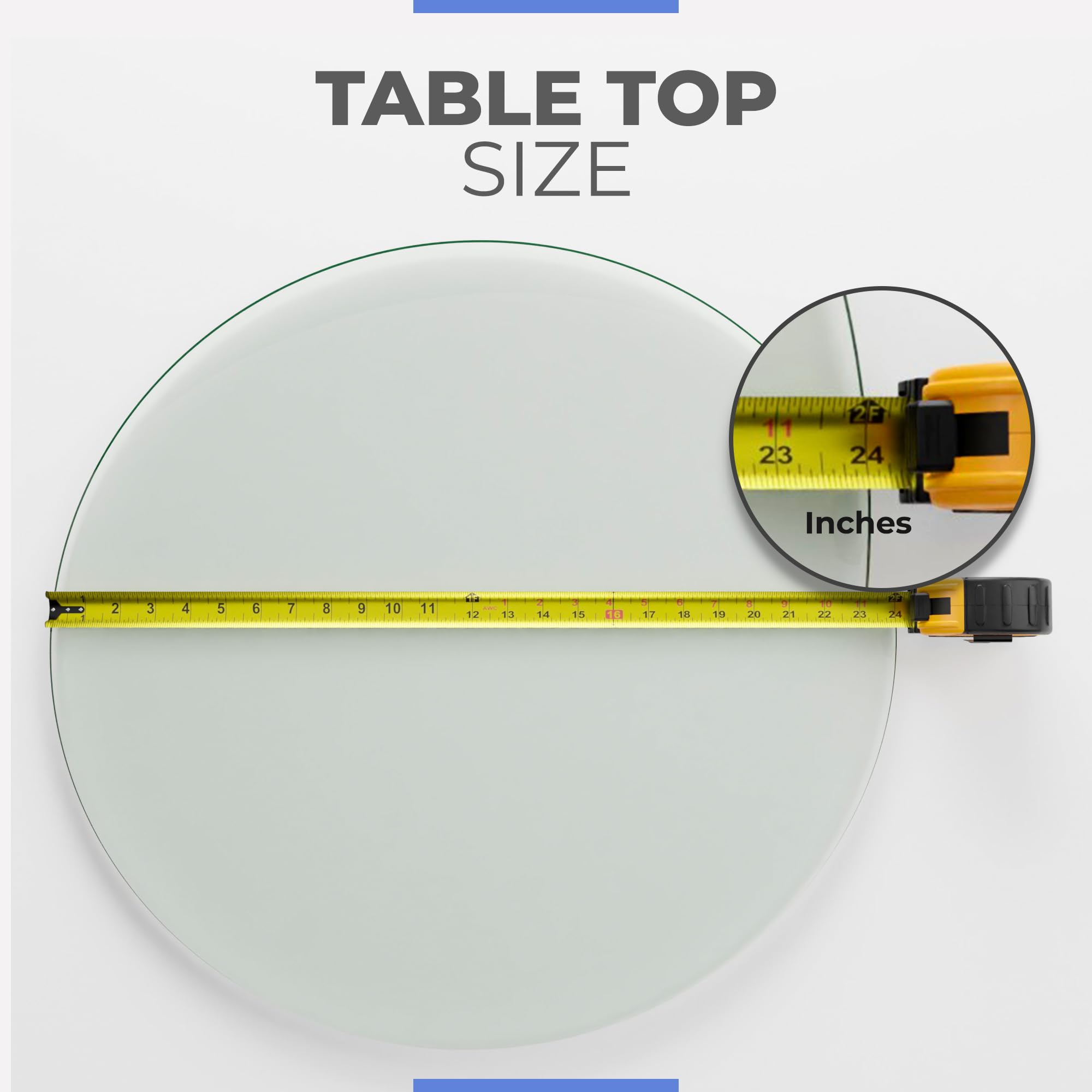 Fab Glass and Mirror underside detail with rubber bumpers providing slip resistance and protection