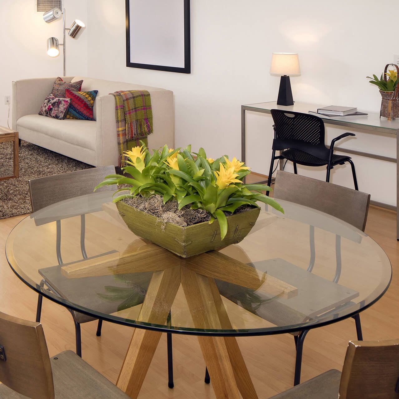 Fab Glass and Mirror closeup of polished beveled edge highlighting durability and finish