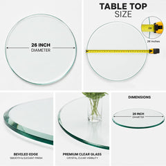 Fab Glass and Mirror side profile showing 1/2 inch thickness and sturdy construction benefit