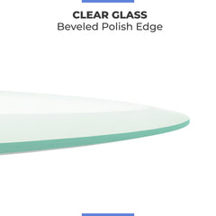 Fab Glass and Mirror tabletop placed on dining base demonstrating style and easy fit