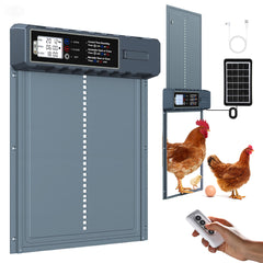 FabStyl front view of installed coop door showing secure entrance and easy access