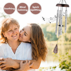 Fabuday wind chime hanging on a patio creating a peaceful outdoor ambiance