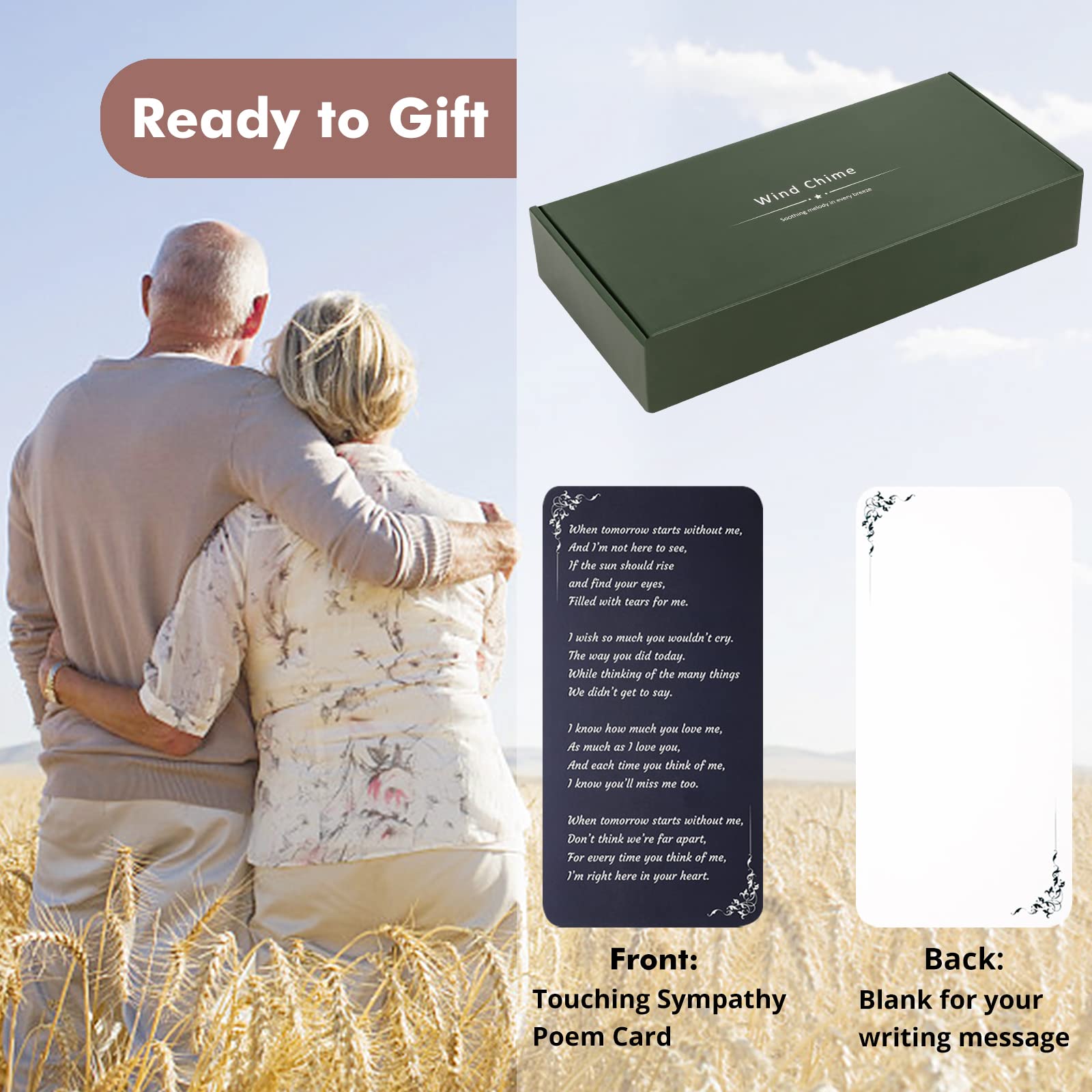 Fabuday wind chime in gift box with wrapping paper ready to present