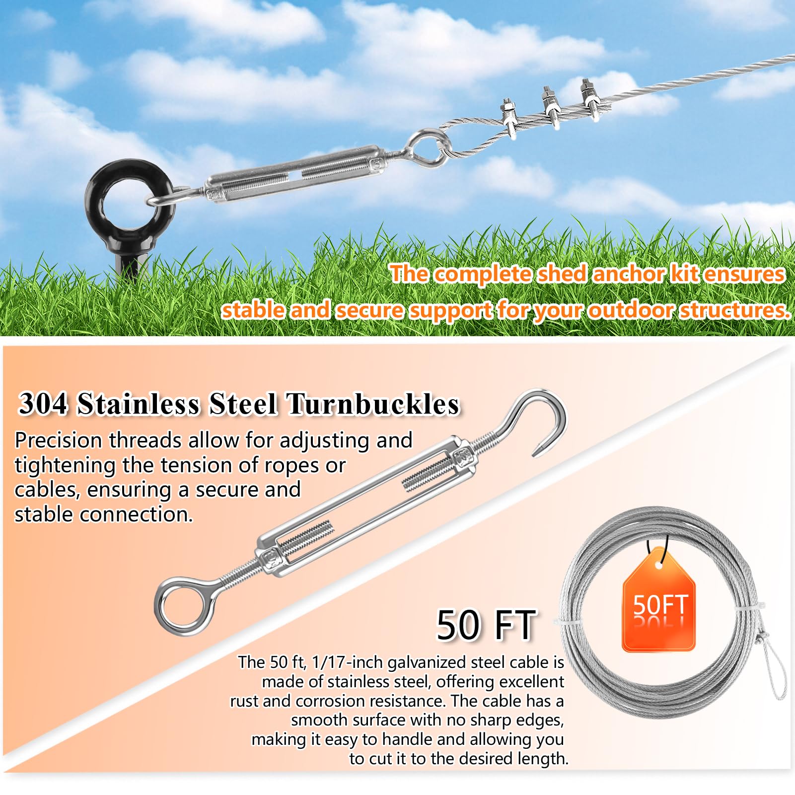 Fabulas anchor screwed into ground showing depth and stability for sheds