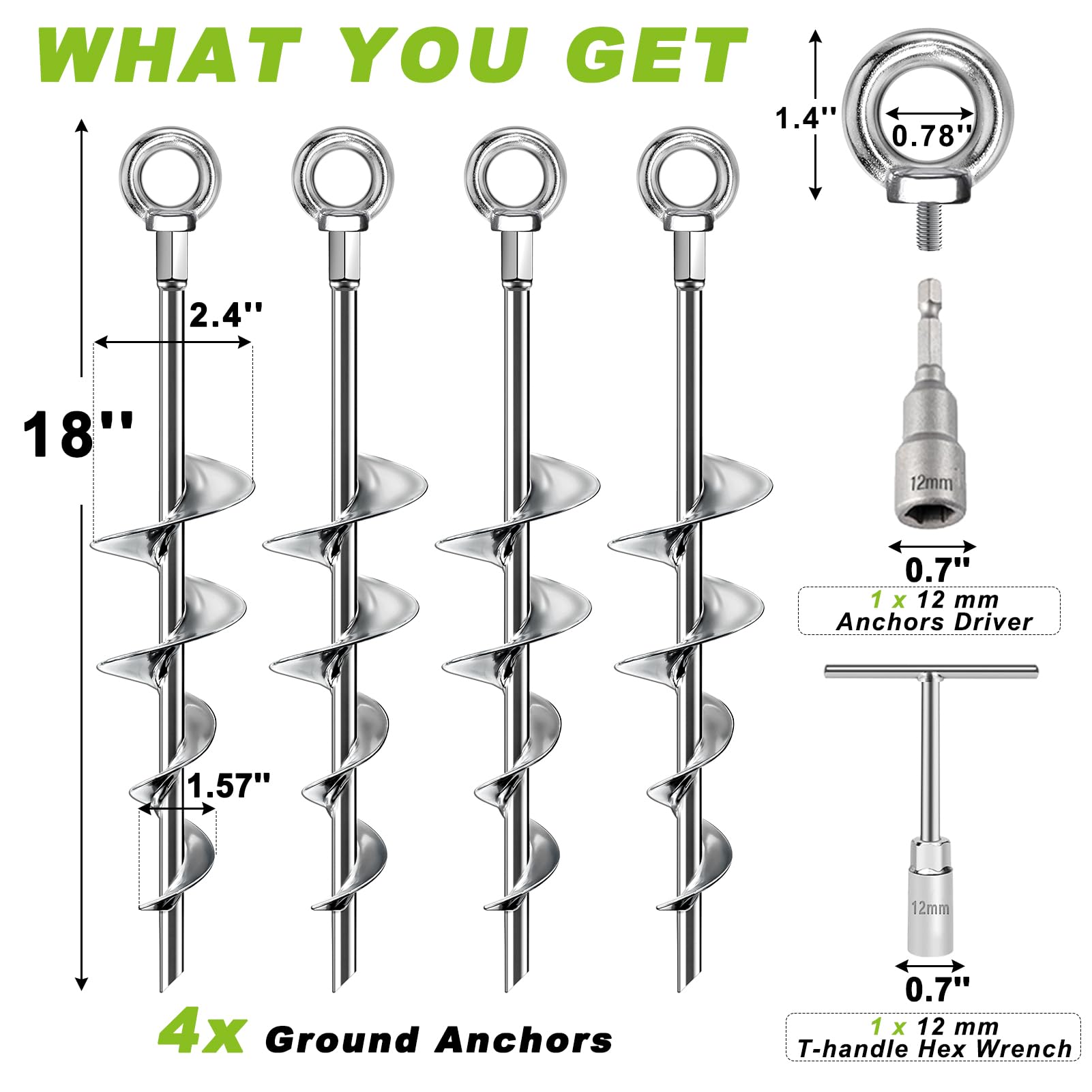Fabulas kit contents laid out with T-handle and nut driver for fast installation
