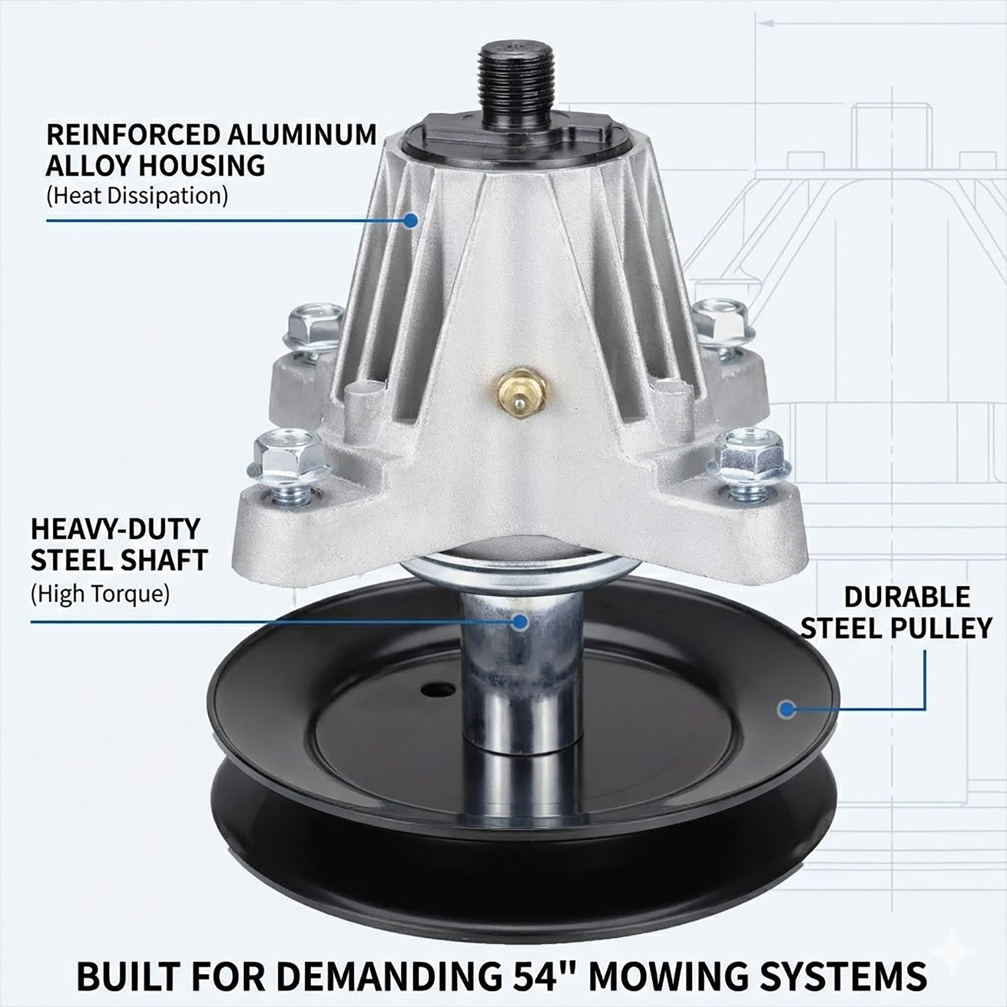 FacaBmil close-up of grease zerk allowing easy maintenance and longer bearing life