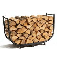 facka front view of 40 inch firewood rack showing tidy log storage and sturdy design