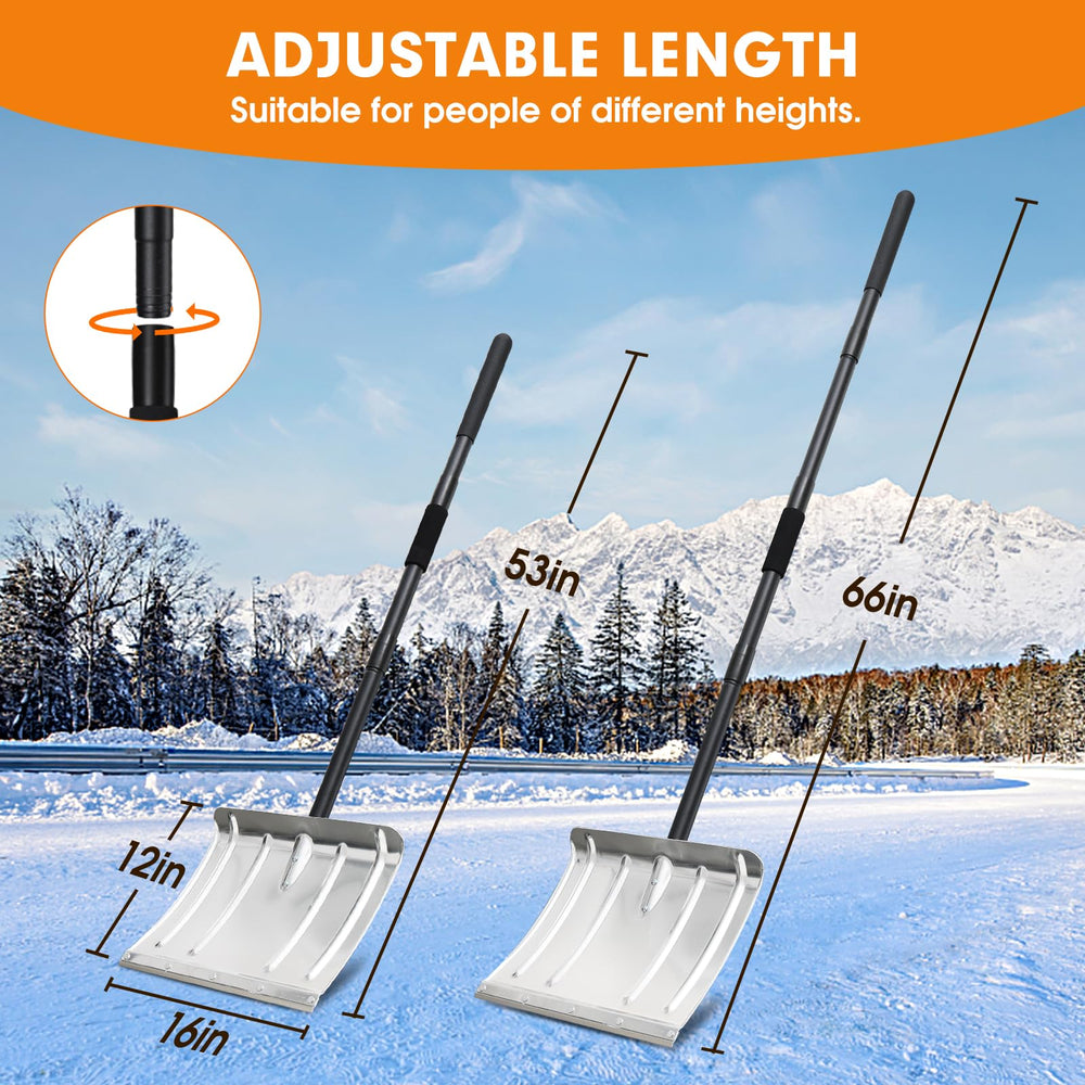 FactionGarden shovel in use clearing driveway, faster snow removal per push