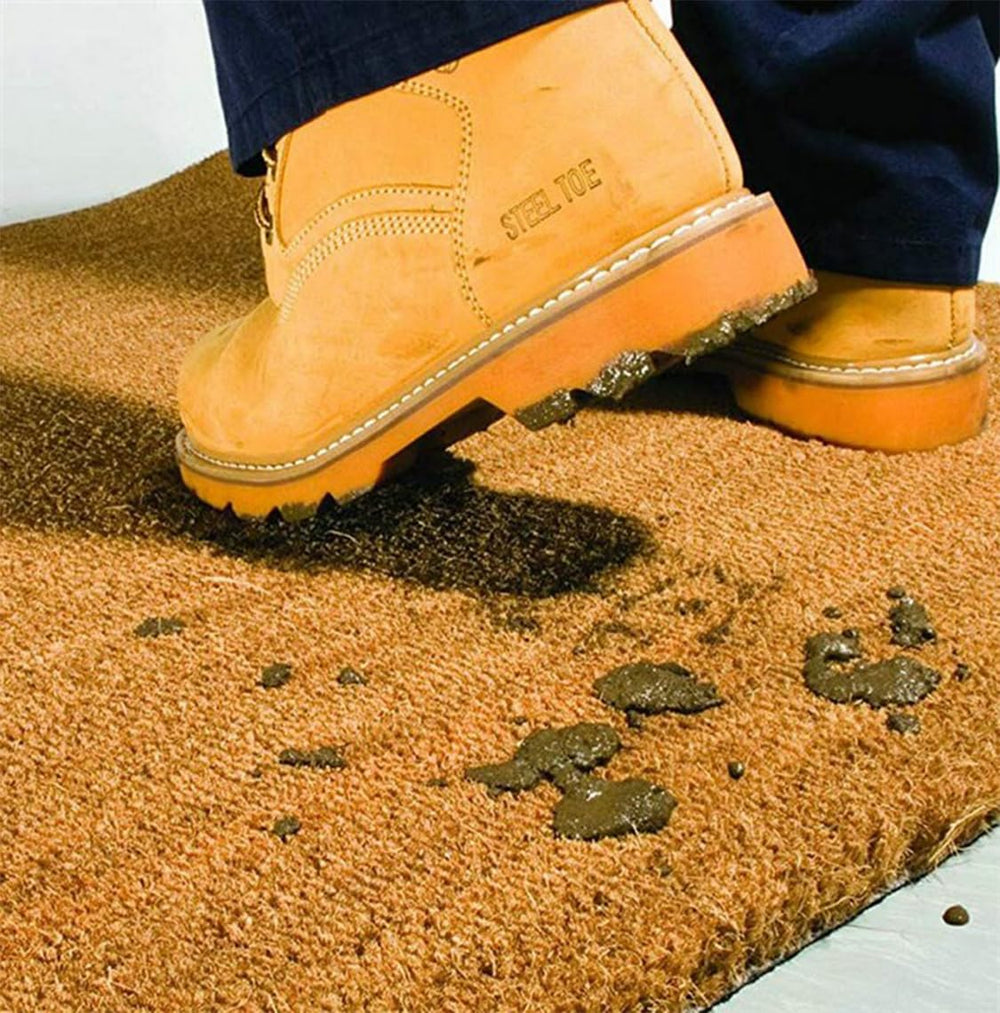 FAGGMY mat at a porch doorway in lifestyle scene, enhances curb appeal
