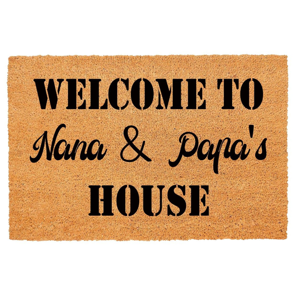 FAGGMY front view welcome nana and papa sign greets guests and keeps entry tidy