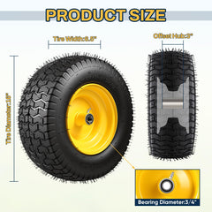 FAHKNS close-up Turf-V tread pattern for traction and lawn protection benefit