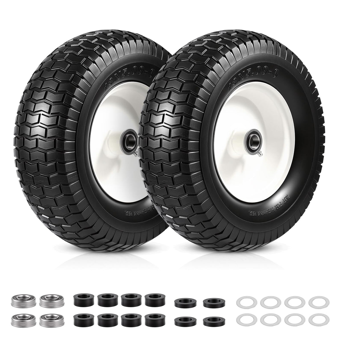 FAHKNS front view of 13x5.00-6 assembly showing complete wheel benefits