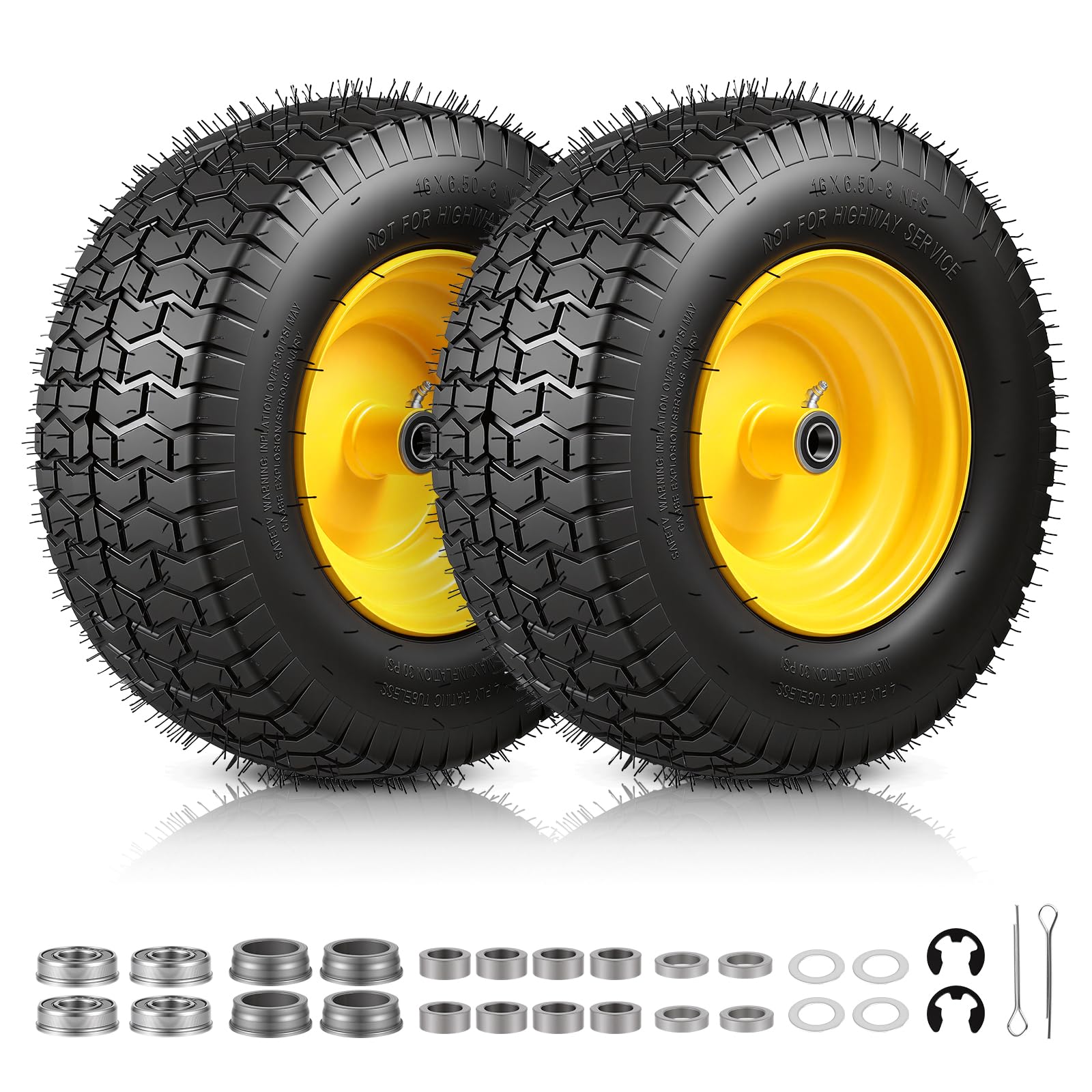 FAHKNS front view assembled wheel showing tread and rim, durable performance