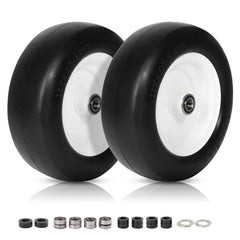 FAHKNS front view assembled 11x4.00-5 wheel showing ready-to-mount design and durability